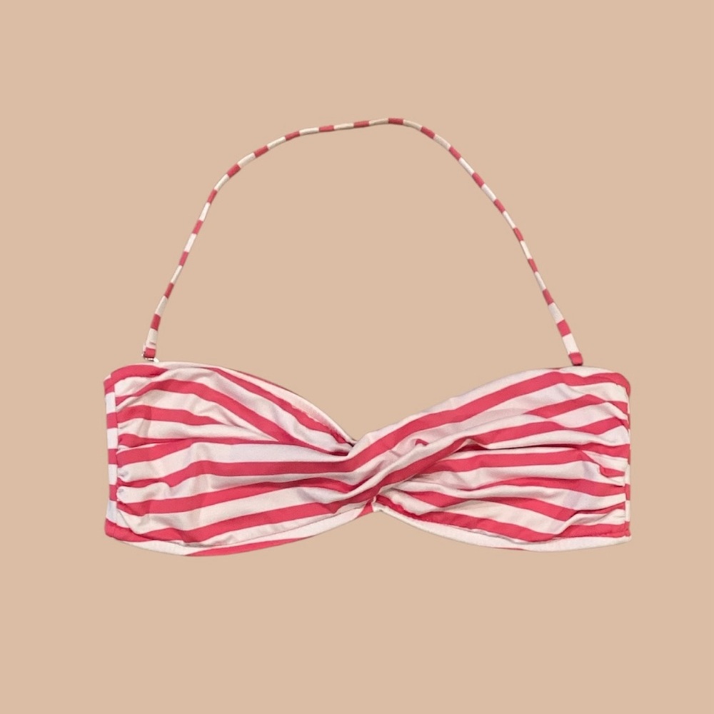 Mossimo Striped Pink and White Bandeau Top, size Medium 🩷